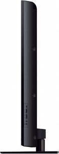 Sony KDL-40CX520 sort fladskærms-TV, set fra siden, rektangulær base, tilslutningsporte på siden