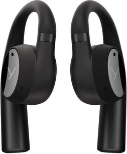 Fone de ouvido intra-auricular Beyerdynamic VERIO 200, vista frontal, preto, design ergonômico, pontas arredondadas, logotipo visível