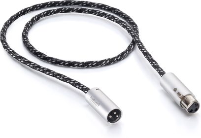 Audio kabel XLR Inakustik Reference NF-204 Micro AIR 1 m, černý opletený, stříbrné XLR konektory 3pólové samec a samice