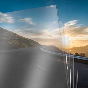 Transparente äußere HumminGuru V.2 Schutzhüllen für Vinylplatten, mehrere übereinandergelegte Hüllen in Vorderansicht