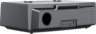 FM eller digital internetbordradio Kenwood CR-ST700SCD sort, bagside, lydtilslutninger, USB-port, strømstik