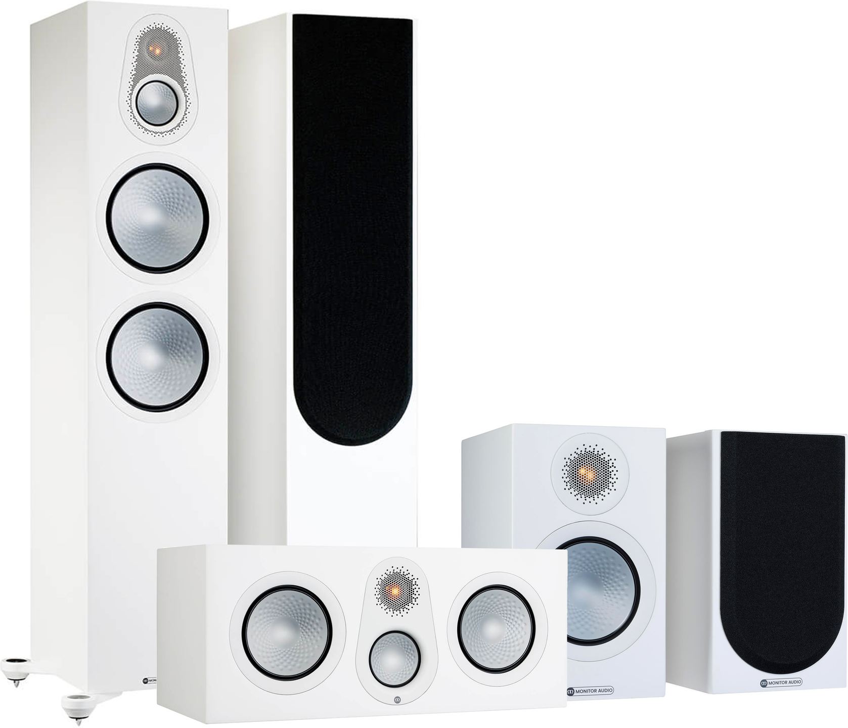 Monitor Audio Pack Silver 500 7G Satin White - Floorstanding Speaker ...