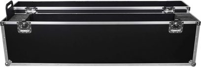 Flight-case pentru ecran Power Acoustics Flight écran 65 SR, negru și deschis, cu ranforsări argintii și închizători