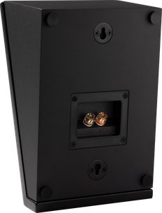 Dolby Atmos-højttaler Magnat ATM 202 sort satin, bagudvendt vinkel, forgyldte lydstik, 2 vægbeslag, 4 cirkulære fødder
