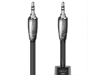 Kabel mini-jack 3,5 mm Audioquest Angel DBS 72V, posrebreni konektorji in črna pletena zaščita