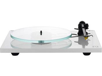 Giradischi in vinile Rega Planar 3 bianco laccato, piatto in vetro, braccio di lettura nero, base rettangolare bianca