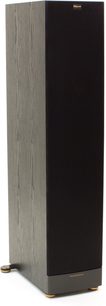 Klipsch RF-82 MkII gulvhøjttaler, mørk træ- og sortfinish, set forfra i let skrå vinkel nedefra