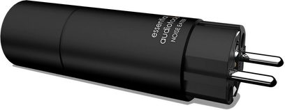 Кабель живлення EAT Essential Audio Tools Noise Eater чорний, вид зверху, з чоловічими роз'ємами на обох кінцях