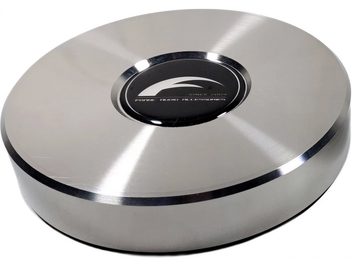 Franc Audio Accessories Dampers 1Kg silver anti-vibration damper, round disc with brushed finish and central black logo