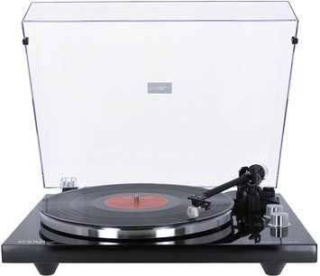 Hi-fi pladespiller Enova HIFI Vision 3 USB sort, gennemsigtig kabinet, aluminiumspladespiller, tonearm, base