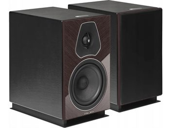 Coppia di diffusori da scaffale Sonus Faber Lumina II Amator wengé lucido, frontali in legno scuro e lati neri