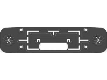 Suport pentru boxă Monitor Audio BSB, față frontală, vedere de sus, din metal gri închis cu grilă și conectori centrali