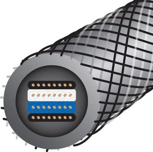 Analogowy kabel audio XLR Silver Eclipse 10 XLR 0,75 m, przekrój poprzeczny, srebrny pleciony oplot, pozłacane złącza