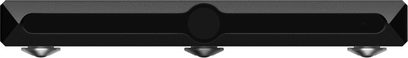 Matrix Audio X‑SABRE 3 netværksafspiller i sort børstet aluminium, set forfra, frontpanel med udskæring og centralt cirkelformet element samt tre kegleformede metalfødder