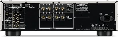 Denon PMA-1600NE Silber Stereo-Hi-Fi-Verstärker, Rückansicht, Nahaufnahme, Audio- und Lautsprecheranschlüsse