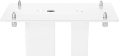 Enova HIFI MAJESTY 60 WH, set fra oven, hvid rektangulær plade, 4 metalspidser, centralt hul, 2 lodrette søjler