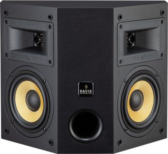Boxă cu efect bipolar Davis Acoustics Atmosphere MK2 neagră, conuri din fibră împletită, tweetere cu horn, port bass-reflex frontal