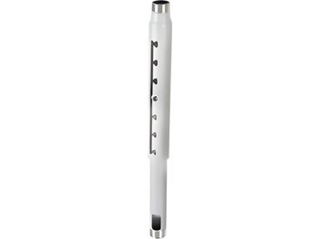 Soporte para proyector Chief CMS-0203, tubo metálico blanco de forma cilíndrica con acabado liso y una fila de orificios de ajuste en el lateral, vista frontal