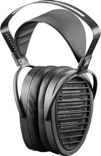 Auriculares de alta fidelidad abiertos Hifiman Arya Stealth Magnet Version, orejeras giratorias anchas, diadema metálica ajustable, almohadillas de cuero negro