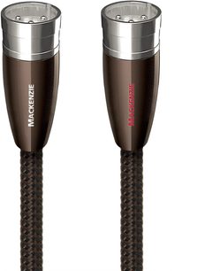 Cavo audio analogico Audioquest Mackenzie XLR 1 m con due connettori argentati e guaine intrecciate marrone nero