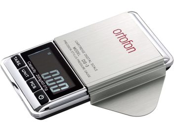 Ortofon DS-3 precisionsvåg, förkromad låda, genomskinligt lock, digital display, 3 knappar