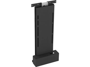 Vägg-TV-stativ Sea & Symphony BIG YOYO XXL svart med stor vertikal panel med slitsar och nedre kåpa