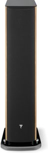 Diffusore da pavimento Focal Aria Evo X N°2 in noce, vista frontale, cassa in legno scuro, tweeter e altoparlanti neri