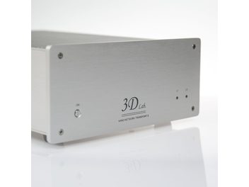3D Lab Nano Network Transport Signature V5 netværksaudioafspiller, børstet lysegrå metalkabinet, graveret frontpanel
