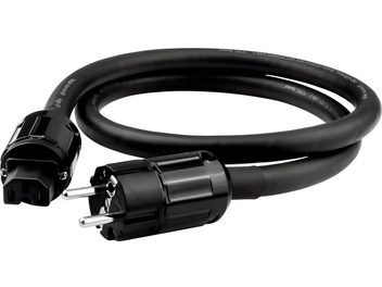 Мережевий силовий кабель Taga Harmony ETPC-TS 1,2 м, чорний, вилка Schuko – роз’єм IEC C13, посилена ізоляційна оболонка