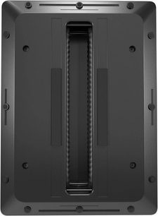 Indbygget subwoofer SFC-12-SW, set forfra, sort rektangulær overflade, centrale åbninger, afrundede kanter, synlige fastgørelser