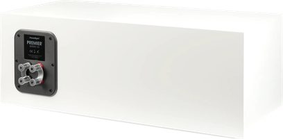 Centrale luidspreker Paradigm Premier 520LCR v2 satijnwit, achteraanzicht met gemetalliseerde aansluitklemmen