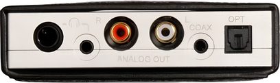 Simpelt etui fra Chord Electronics til Hugo 2 i sort syntetisk materiale, bagsidevisning, udskæringer til RCA R/L, koaksial og optisk