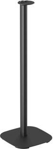 Black Vogel's SFS 4113 speaker stand, with slender column, square base with rounded corners and round top plate