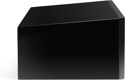 Centrální reproduktor MartinLogan Motion C10 v černém laku z boku s hladkým povrchem a ostrými hranami