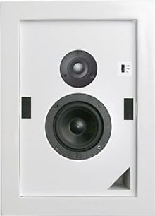 Highland Audio Slan 601 hvid indbygningshøjttaler set forfra med en sort diskant- og basenhed