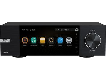 EverSolo DMP-A6 network audio player, black front panel, color screen, rotary knob, 6 touch-sensitive buttons