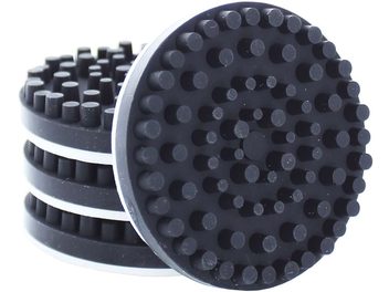 Αποσβεστήρες κραδασμών Enova HIFI Turn Pad 10, σετ 4 μαύρων πολυμερικών δίσκων με κυκλικές προεξοχές στην άνω πλευρά, όπως φαίνεται από πάνω