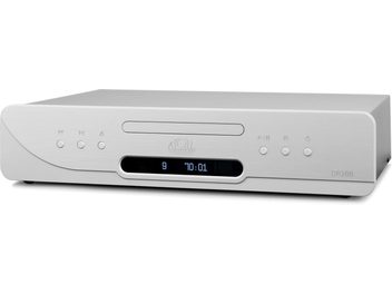 Høykvalitets CD-spiller Atoll Electronique DR200 Evolution sølv, frontvisning, sirkulære knapper, sentralt digitalt display