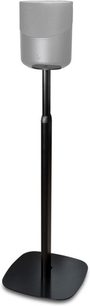 BlueSound Adjustable Speaker Stand for PULSE M & FLEX black, in matte black metal, round base, thin and long cylindrical stem