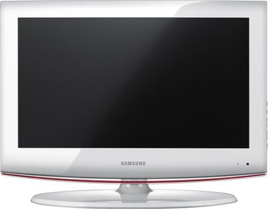 Samsung LE19B541 19" fladskærms-LCD-TV, hvid ramme og transparent, rund glassokkel