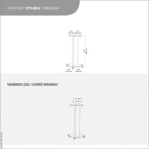 Svart satinlackerad golvstativ Norstone Stylum II, höjd 600 mm, bredd 250 mm, djup 250 mm, maxlast 50 kg