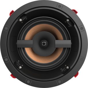 Klipsch PRO-16-RC inbouwluidspreker, zwart-rode behuizing, centrale conische koperen luidspreker