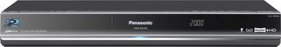 Panasonic DMR-BW780 sort Blu-ray-optager, set forfra, digitalt display "2000" på integreret skærm