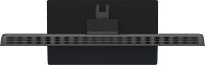 Panasonic TV-42Z90BE6 high-definition television, matte black plastic, rear view, rectangular panel with central stand and long perforated horizontal grille at the bottom