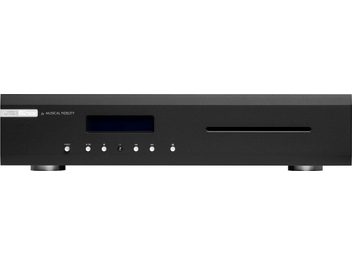 Musical Fidelity M2SCD CD-afspiller sort, mat sort front, display, 7 runde knapper, centralt CD-skuffe