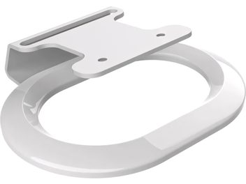 Flexson Desktop Stand for Sonos Era 300 white, top view, oval shape, white material