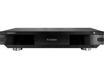 Player multimedia R_volution DIYX700 Signature Edition negru, fațadă din aluminiu periat și port USB frontal