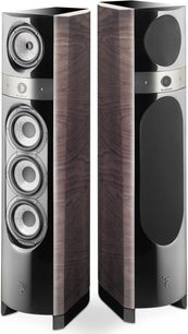 Focal Electra 1038 Be Basalt-Standlautsprecher, Basalt-Finish, Frontansicht, 4 sichtbare Lautsprecher pro Box