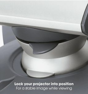 Support pour vidéoprojecteur Vogel's EPC 6545 gris et argenté, gros plan sur le mécanisme de verrouillage