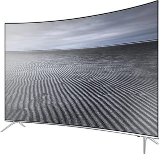 Samsung UE43KS7500 43" buet TV, slankt metalliseret kabinet, sølvfarvede fødder, Desert HD-skærm